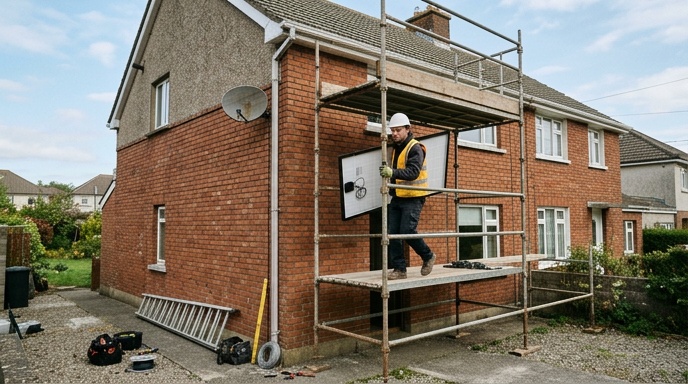 Are Solar Panels Worth It in Ireland? Honest 2026 Payback Analysis 1 Solar panels installed on the slate roof of an Irish suburban home