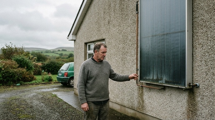 Thermodynamic Solar Panels in Ireland: How They Work, Costs and Reviews 2 Hot water cylinder connected to a thermodynamic system in an Irish utility room